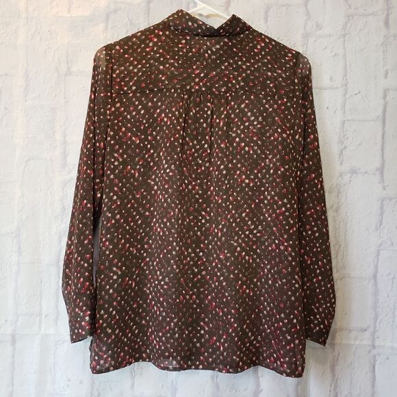 J. JILL  Semi-sheer Printed Blouse - Picture 6 of 6